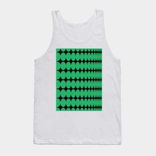 Sparkles Pattern - Black Green Tank Top